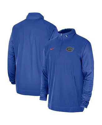 Men's Nike Royal Florida Gators 2023 Coach Half-Zip Hooded Jacket