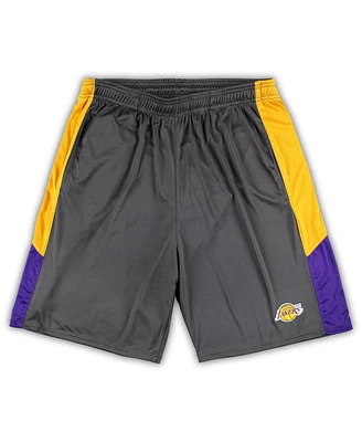 Men's Fanatics Gray Los Angeles Lakers Big and Tall Shorts