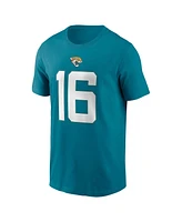 Men's Nike Trevor Lawrence Teal Jacksonville Jaguars Player Name and Number T-shirt