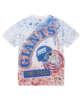 Men's Mitchell & Ness White New York Giants Team Burst Sublimated T-shirt