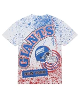 Men's Mitchell & Ness White New York Giants Team Burst Sublimated T-shirt