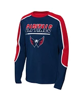 Big Boys Navy, Red Washington Capitals Pro Assist Long Sleeve T-shirt