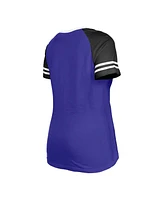 Women's New Era Purple Baltimore Ravens Raglan Lace-Up T-shirt