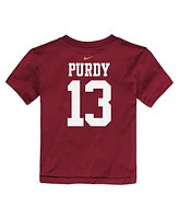 Toddler Boys and Girls Nike Brock Purdy Scarlet San Francisco 49ers Player Name Number T-shirt