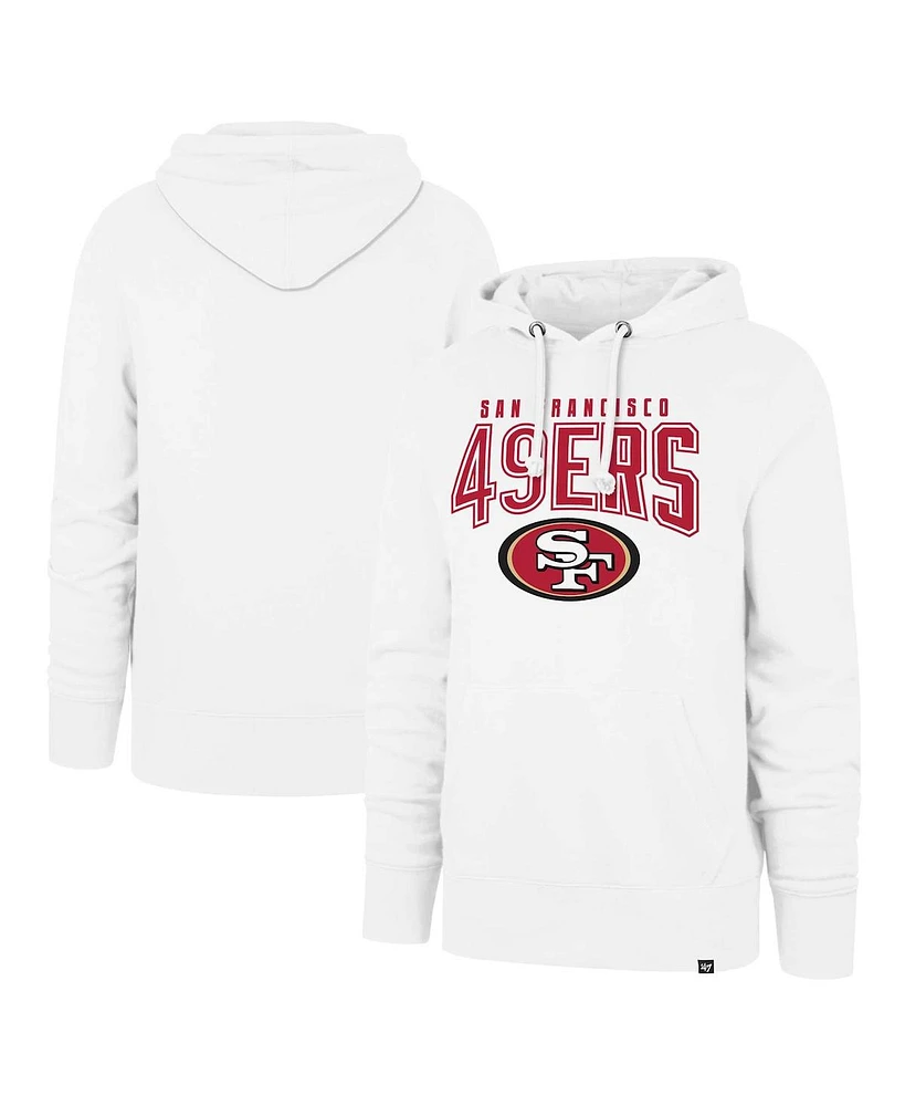 Men's '47 Brand White San Francisco 49ers Elements Arch Headline Pullover Hoodie