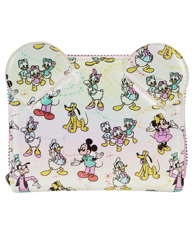 Men's and Women's Loungefly Disney100 All-Over-Print Zip-Around Wallet