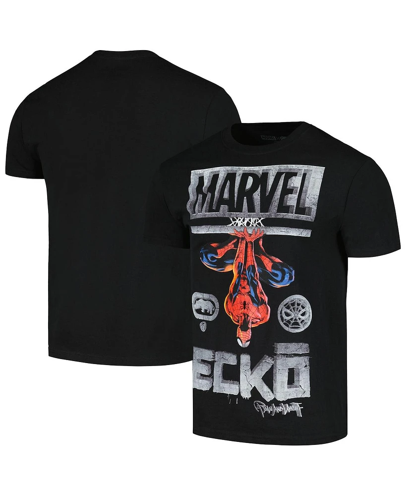 Men's and Women's Ecko Unltd Black Spider-Man Spidey Watch T-shirt