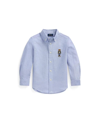 Polo Ralph Lauren Toddler and Little Boys Polo Bear Cotton Oxford Shirt