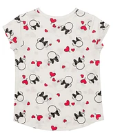 Disney Toddler Girls Minnie Hearts Short Sleeve T-shirt and Dress, 2 Pc. Set
