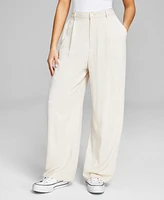 And Now This Women's Linen Blend Wide-Leg Trousers, Created for Macy's