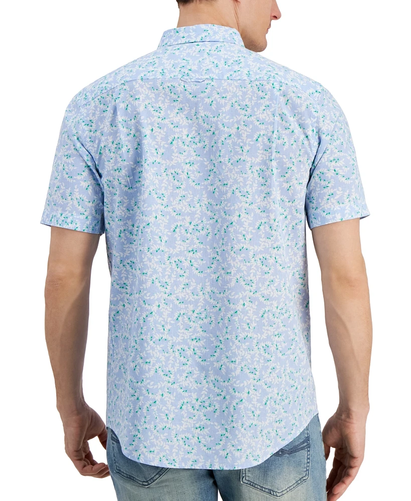 Club Room Men's Vine Patterned Short-Sleeve Shirt, Created for Macy's