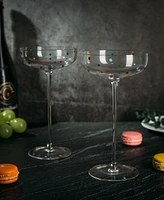 The Wine Savant Polka Dot Champagne Coupe Glasses, Set of 2