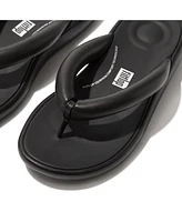 FitFlop Women's Iqushion D-Luxe Padded Leather Flip-Flops