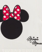 Disney Toddler Girls Minnie Head Bow Short Sleeve Top and Leggings, 2 Piece Set