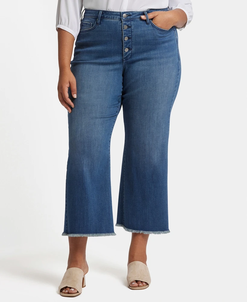 Nydj Plus Teresa Wide Leg Ankle Jeans