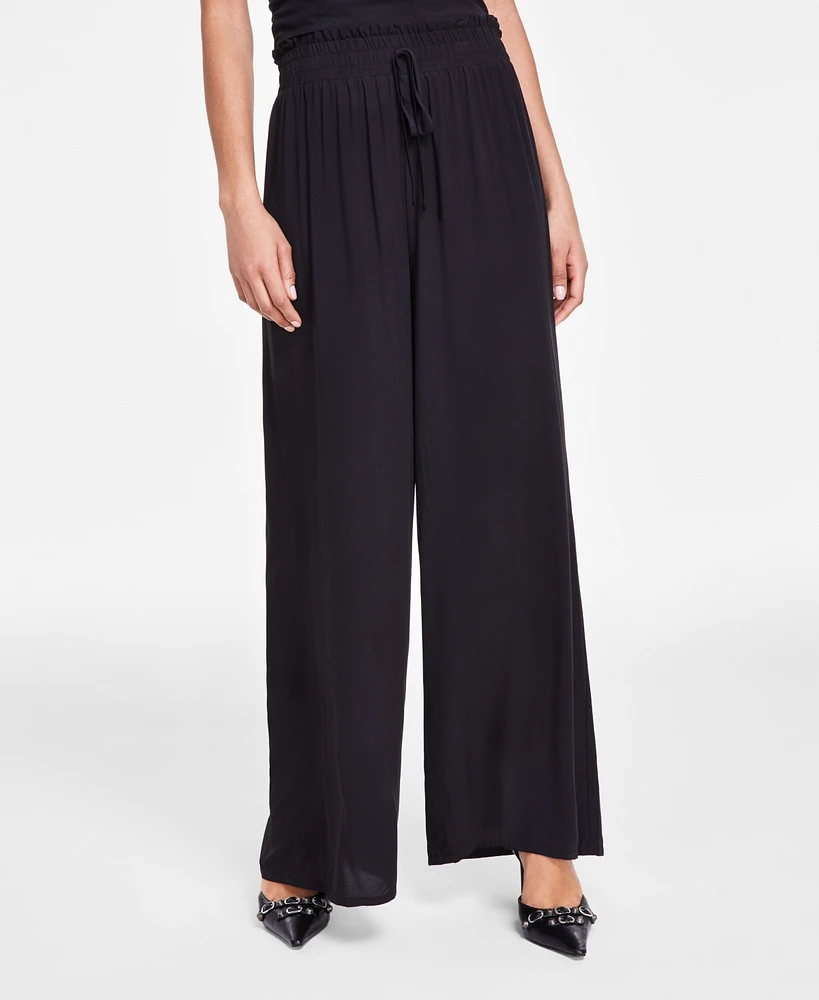 Bar Iii Women's Pull-On Wide-Leg Pants, Created for Macy's