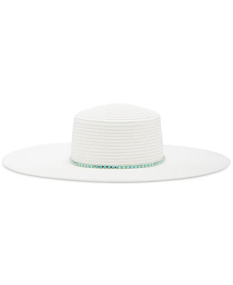 Steve Madden Women's Enamel Beaded-Trim Floppy Hat