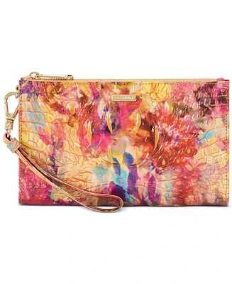 Brahmin Daisy Melbourne Embossed Leather Clutch
