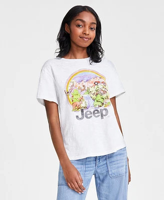 Lucky Brand Women's Jeep Rainbow Cotton Boyfriend T-Shirt