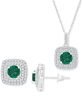 2-Pc. Set Lab-Grown Emerald (3 ct. t.w.) & Lab