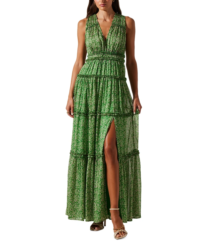 Astr the Label Women's Edessa Printed Sleeveless Maxi Dress