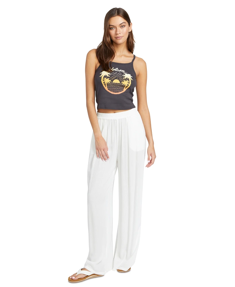 Volcom Juniors' Stoneshine Wide-Leg Pants