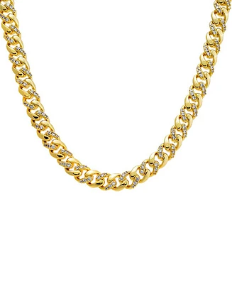 by Adina Eden Pave Cuban Toggle Chain Necklace