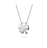 Bling Jewelry Layering Four Leaf Clover Shamrock Irish Lucky Horseshoe Pendant Necklace Sterling Silver