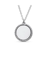 Bling Jewelry Religious Medal Medallion Jesus Pendant Necklace For Women and Men - Sterling Silver