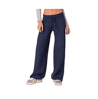 Women's Portia relaxed cable knit pants