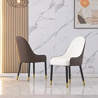 Simplie Fun Dining Chair With Pu Leather Solid Wood Metal Legs (Set Of 2)