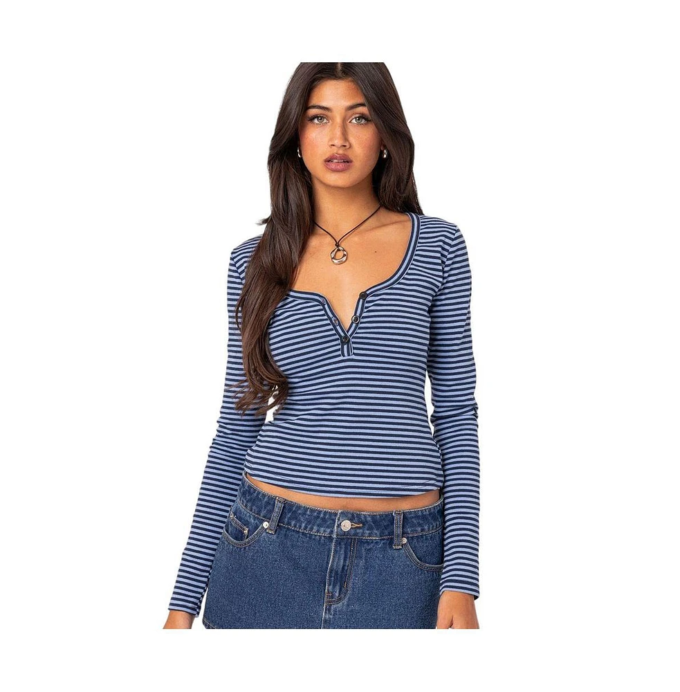 Edikted Women's Jocelyn Striped Top