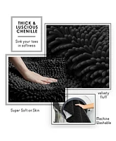 Ultra Soft Non-Slip Chenille Bath Rug - Quick Dry