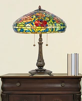 Dale Tiffany 27" Tall Red Peony Tiffany Style Table Lamp
