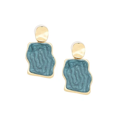 Sohi Women's Gold Under-The-Sea Drop Earrings