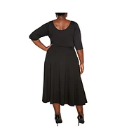 City Chic Plus Cute Girl Elbow Sleeve Dress