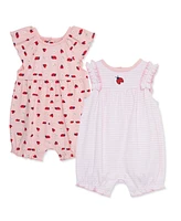 Little Me Baby Girls Ladybug 2 Pack Rompers