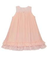 Blueberi Boulevard Toddler Girls Swiss Dot A-Line Tiered Ruffle Dress