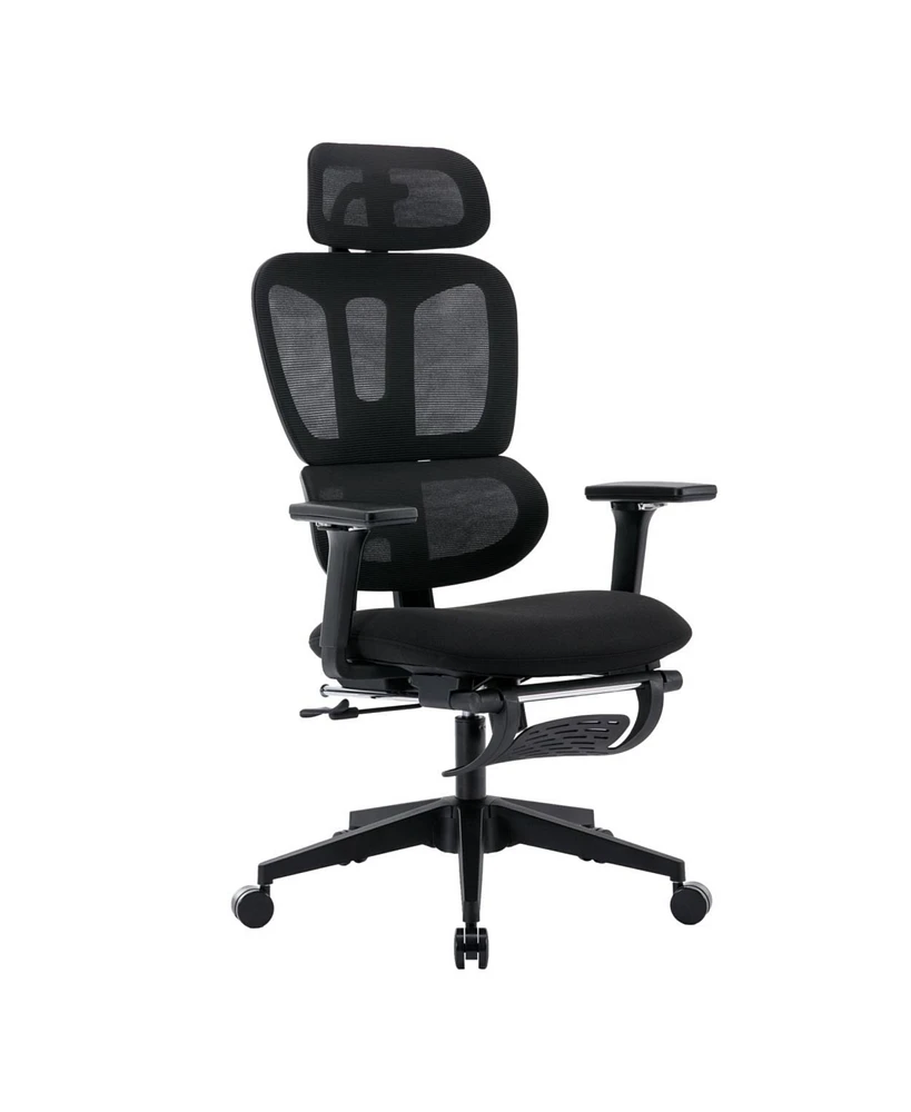 Simplie Fun Adjustable Armrest Office Chair with High Back