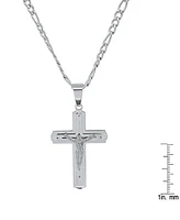 Steeltime Men's Gold-Tone Crucifix Pendant 24" Necklace