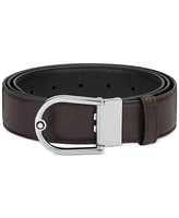 Montblanc Men's Horseshoe Buckle Leather Belt