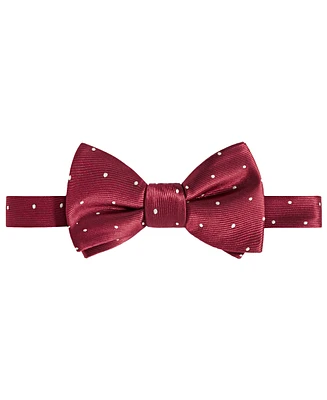 Tayion Collection Men's Crimson & Cream Dot Bow Tie
