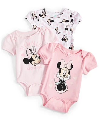 Disney Baby 3 Pack Minnie Mouse Bodysuits