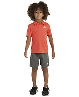adidas Toddler & Little Boys 2-Pc. Logo-Print Mesh Polo Shirt Shorts Set