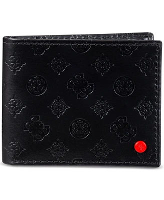 Guess Men's Rfid Embossed Leather Passcase Wallet