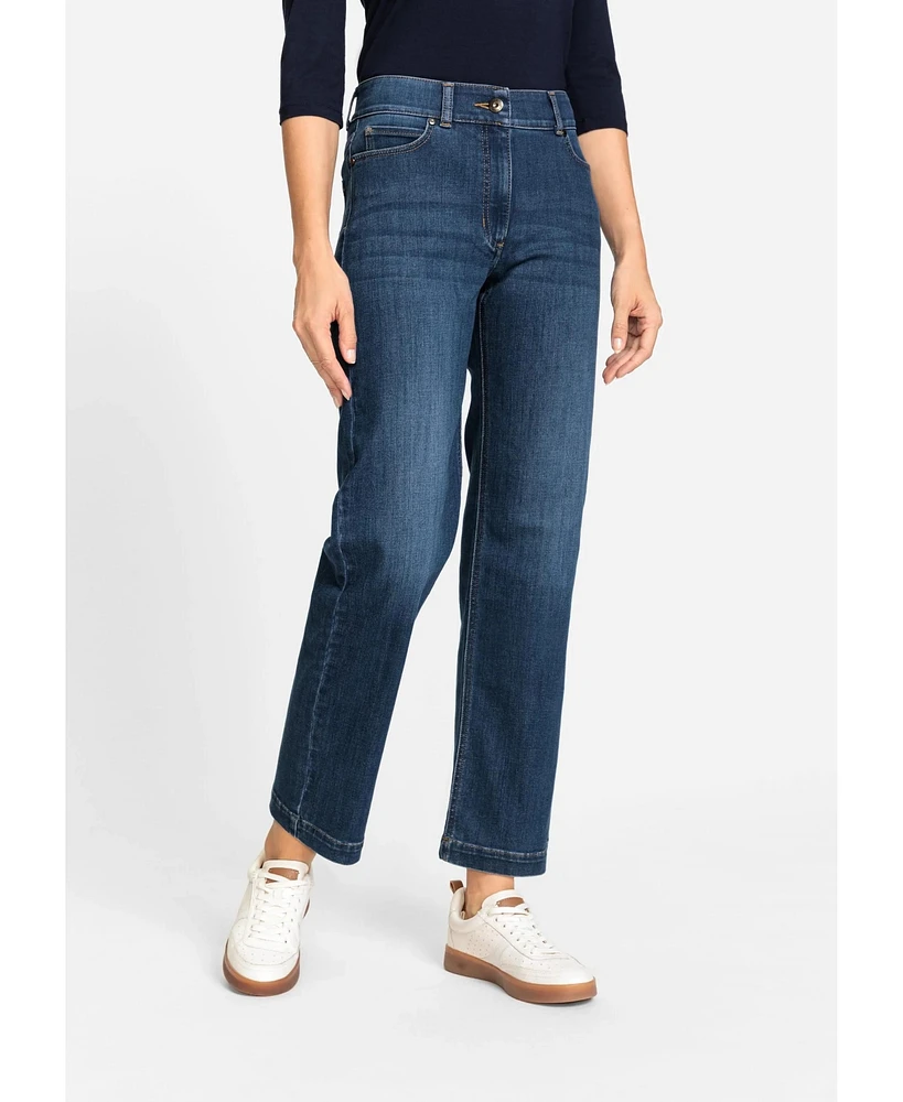 Olsen Mona Fit Straight Leg 5-Pocket Jeans