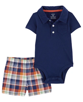 Carter's Baby Boys Bodysuit and Shorts, 2 Piece Set