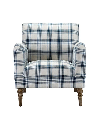 Rossella Contemporary and Classic Armchair with Solid Wood Legs
