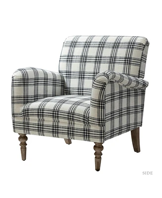 Hulala Home Rossella Contemporary and Classic Armchair with Solid Wood Legs