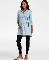 Seraphine Women's Cotton Chambray Belted Maternity Tunic